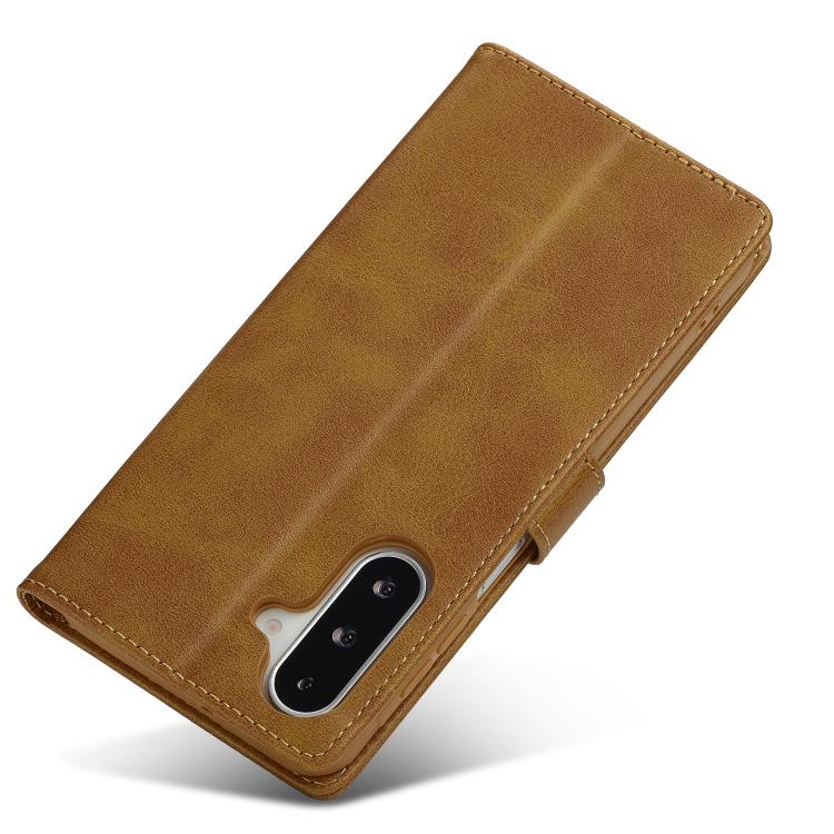 Funda LC.IMEEKE de piel con textura de becerro para Samsung Galaxy A17 5G (marrón)