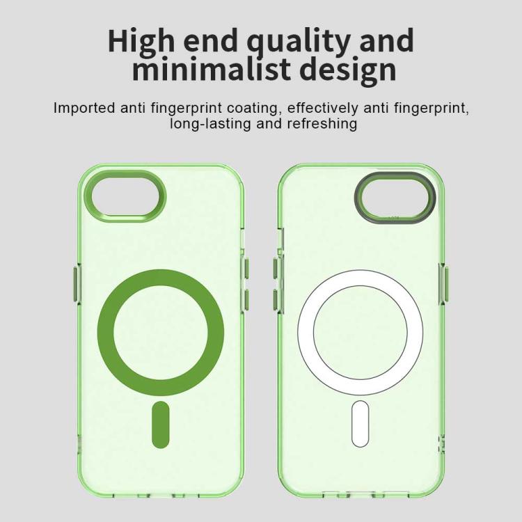 Funda híbrida TPU y PC con protección Magsafe Candy para iPhone 16E (Verde)