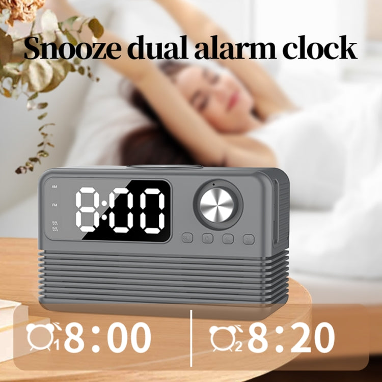 Altavoz Despertador Bt509 Bluetooth 5.3 Pantalla Música Radio (Rosa)