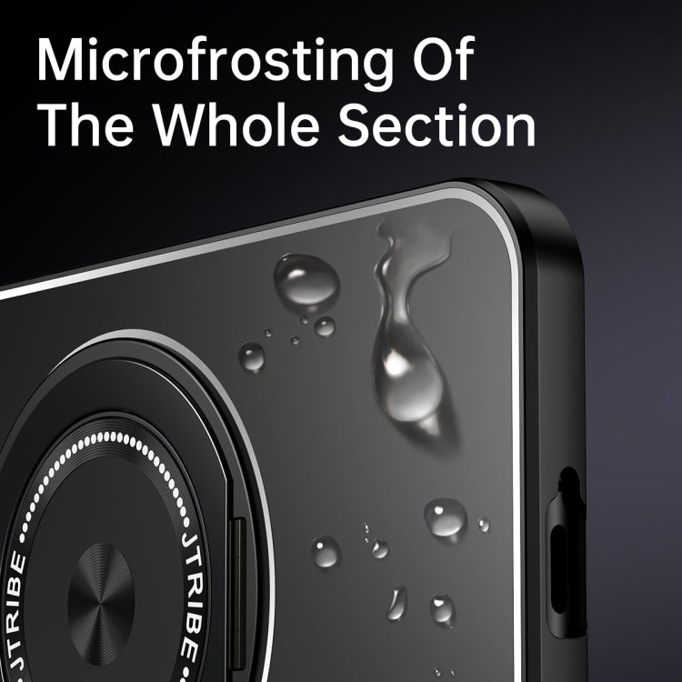Funda de metal esmerilado con soporte giratorio para Huawei Pura 80 Pro 5G (titanio)