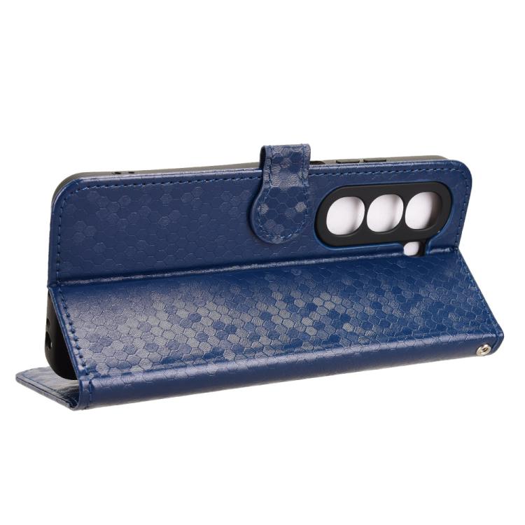 Funda de cuero con textura de puntos de panal para itel A95 5G (azul)