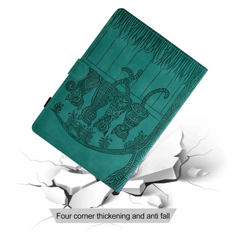 Funda inteligente de cuero con relieve de gatos para Samsung Galaxy Tab S10 FE+ (azul claro)