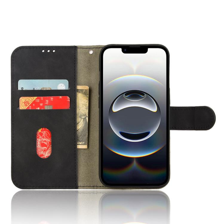 Funda para iPhone 16E de Cuero con Tapa Magnética y Tacto Agradable (Negra)