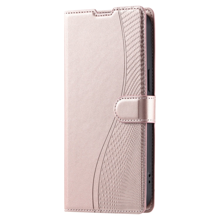 Funda de Cuero Ultrafina con Puntos para Sony Xperia 1 V Voltage (Oro Rosa)
