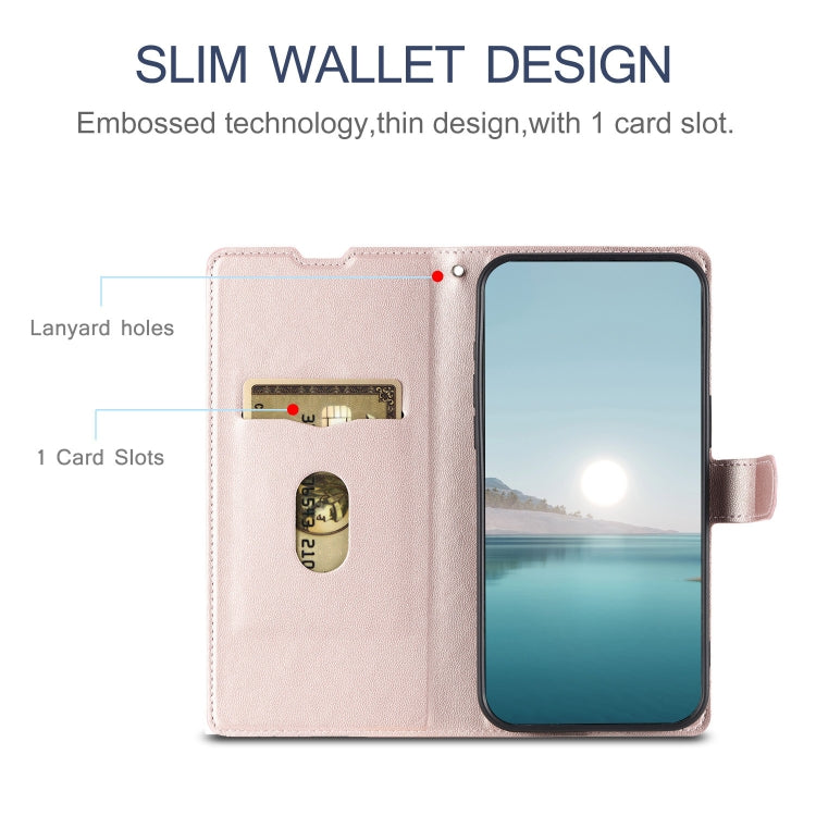 Funda de Cuero Ultrafina con Puntos para Sony Xperia 1 V Voltage (Oro Rosa)
