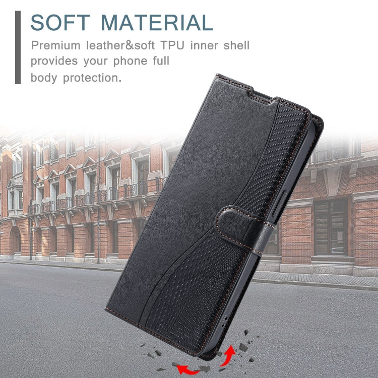 Funda de Cuero Ultrafina con Puntos para Sony Xperia 1 IV Voltage (Negra)
