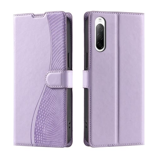 Funda de Cuero Ultrafina con Puntos para Sony Xperia 10 IV Voltage (Morado)