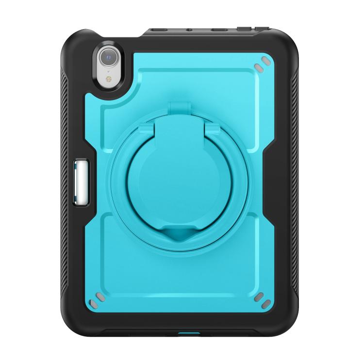 Funda Híbrida para iPad Mini 2024 Mini 6 con Asa y Correa (Azul Claro)