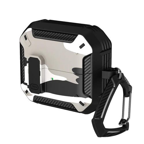 Funda Protectora para Auriculares Samsung Galaxy Buds3 y 3 Pro con Interruptor y Gancho (Gris Claro)