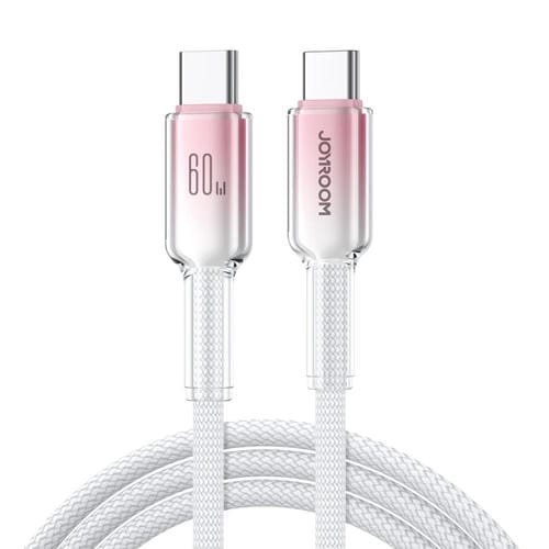 Cable De Datos Joyroom S-A42 Crystal Clear Series Tipo C a Tipo C Carga Rápida 1,2 m (Blanco)
