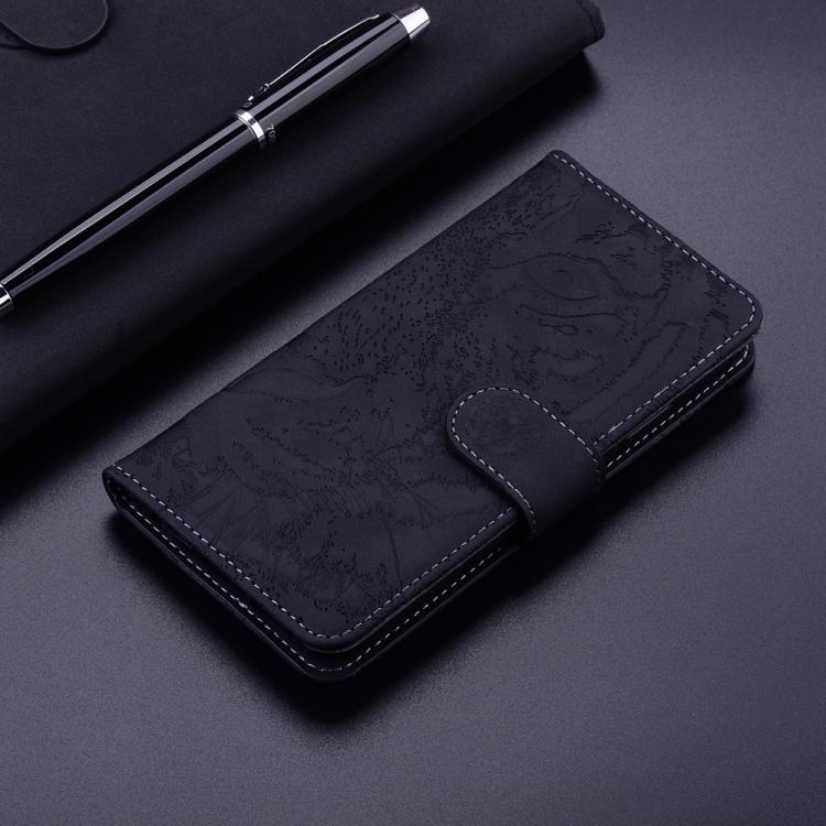 Funda de cuero con estampado de tigre para Redmi A5 4G (171,7 mm) (negro)