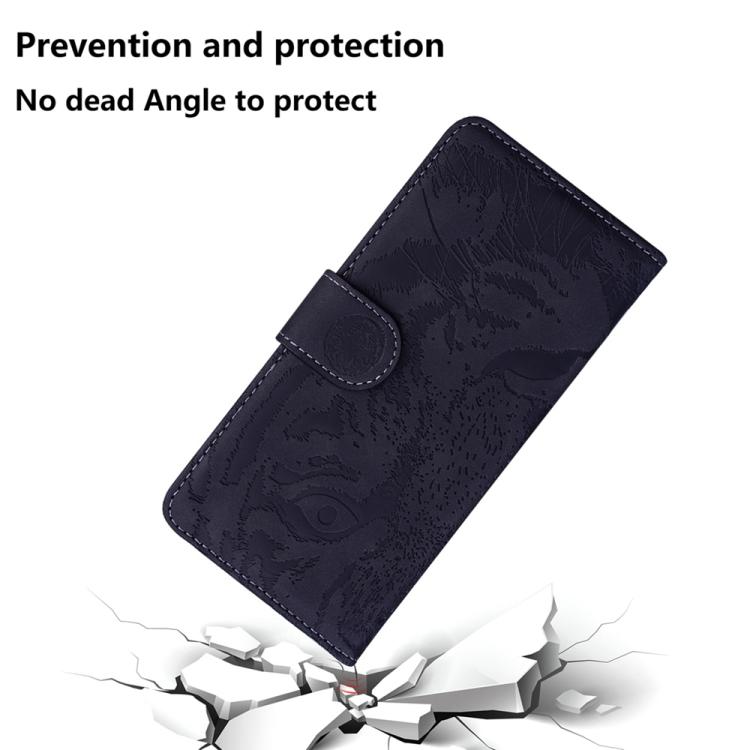 Funda de cuero con estampado de tigre para Redmi A5 4G (171,7 mm) (negro)