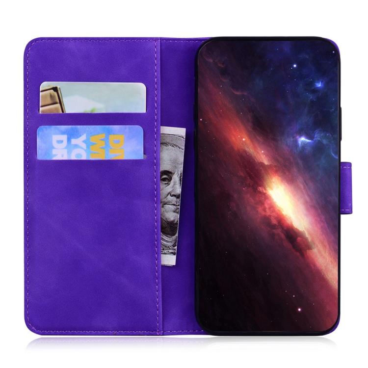 Funda de cuero con estampado de tigre para Redmi A5 4G (171,7 mm) (morado)