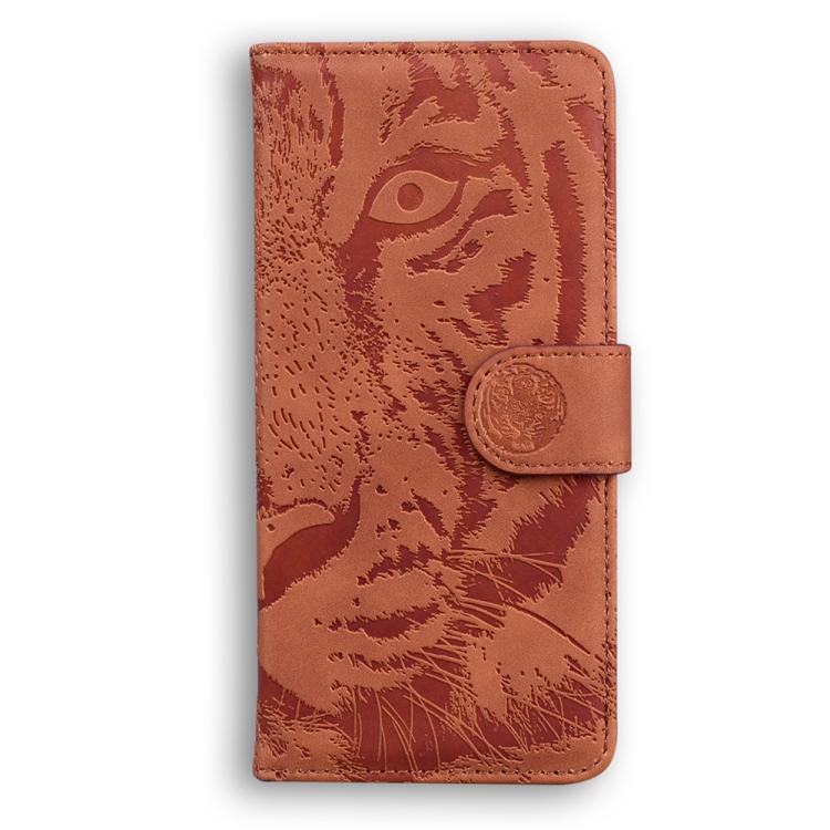 Funda de cuero con estampado de tigre para Redmi A5 4G (171,7 mm) (marrón)