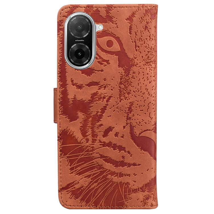 Funda de cuero con estampado de tigre para Redmi A5 4G (171,7 mm) (marrón)