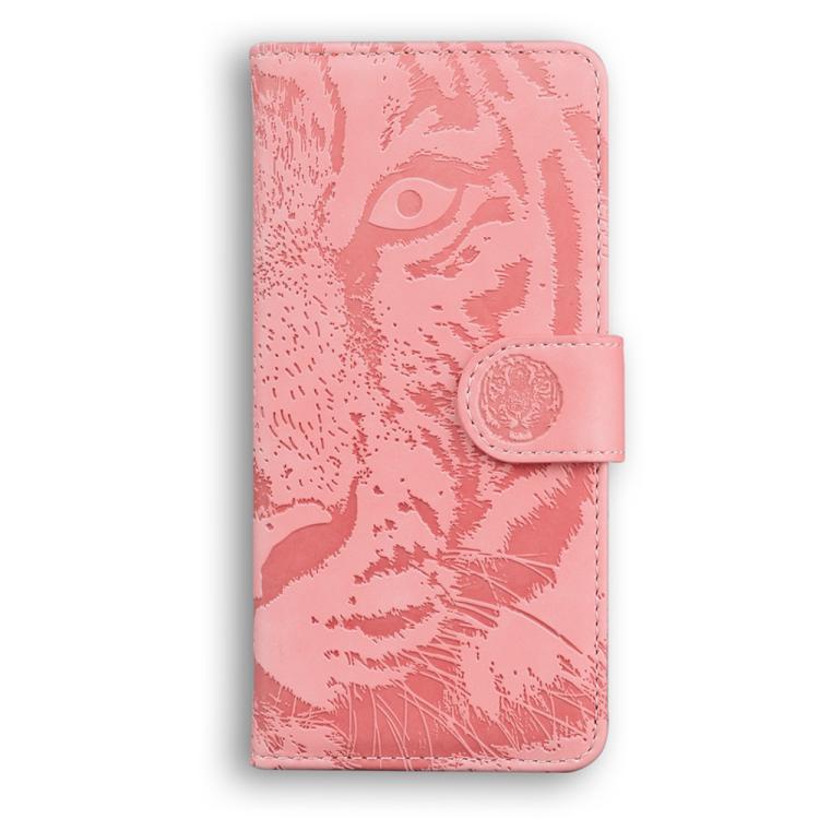 Funda de cuero con estampado de tigre para Redmi A5 4G (171,7 mm) (rosa)