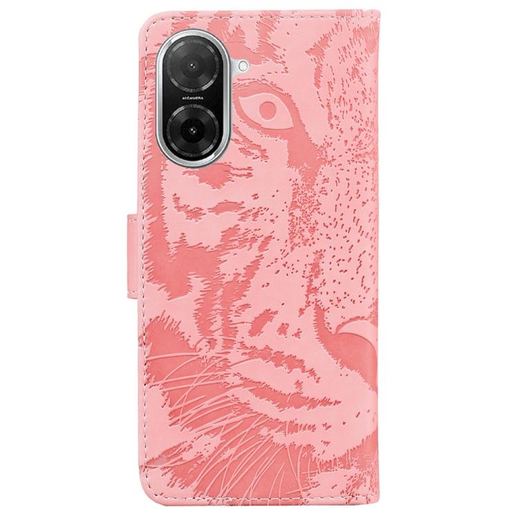 Funda de cuero con estampado de tigre para Redmi A5 4G (171,7 mm) (rosa)