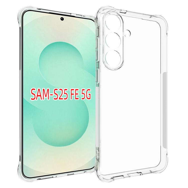 Funda de TPU gruesa, antideslizante y a prueba de golpes para Samsung Galaxy S25 FE 5G (transparente)