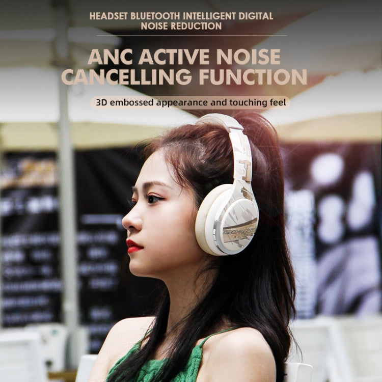 Auriculares inalámbricos Bluetooth A6 Anc Gaming Studio (Beige)