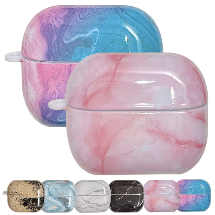 Funda Protectora para Auriculares Samsung Galaxy Buds3 Buds3 Pro Textura Mármol Brillante PC (Rosa y Azul)