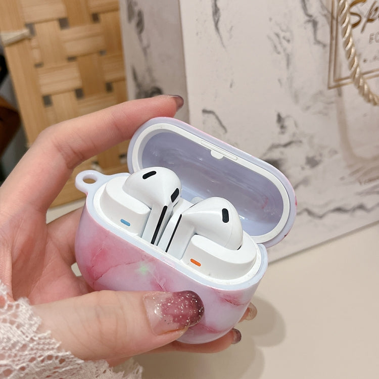 Funda Protectora para Auriculares Samsung Galaxy Buds3 Buds3 Pro Textura Mármol Brillante PC (Rosa y Azul)