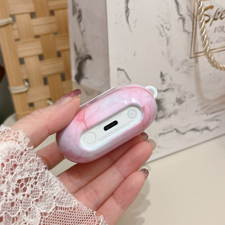 Funda Protectora para Auriculares Samsung Galaxy Buds3 Buds3 Pro Textura Mármol Brillante PC (Rosa y Azul)