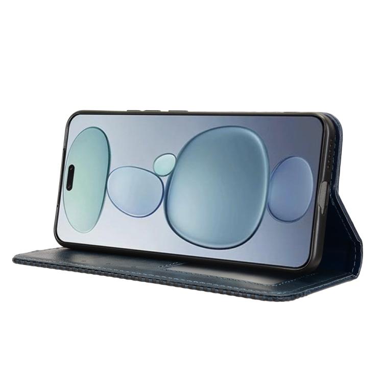 Funda de cuero con textura retro y hebilla magnética para Xiaomi Civi 5 Pro 5G (azul)