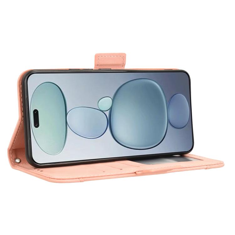 Funda de piel con textura de becerro y ranuras para tarjetas para Xiaomi Civi 5 Pro 5G (rosa)