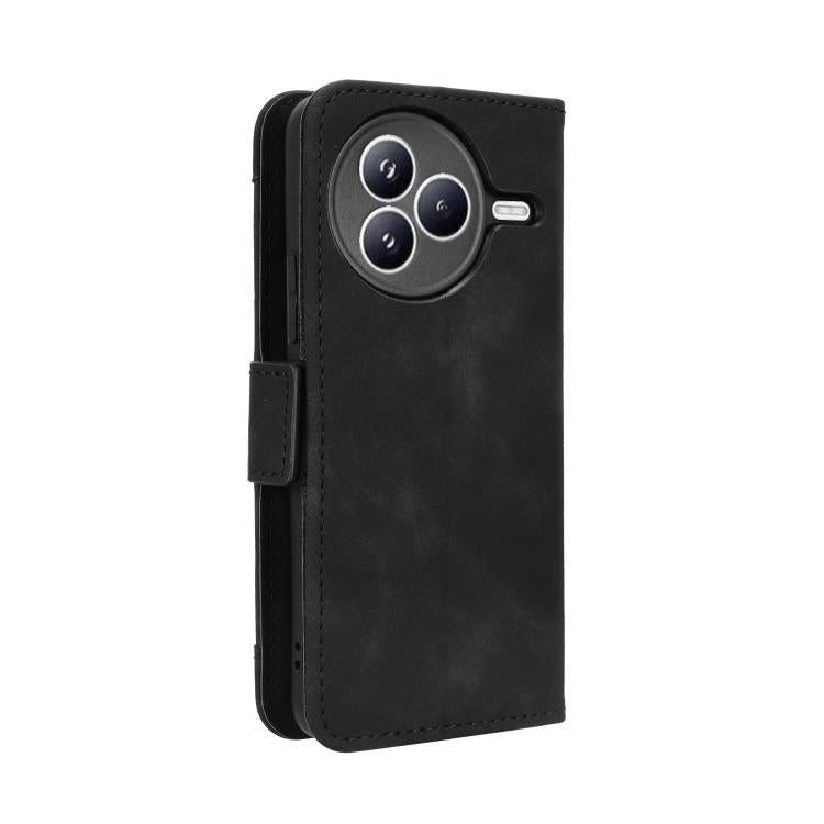 Funda de piel con textura de becerro y ranuras para tarjetas para Xiaomi Civi 5 Pro 5G (negra)