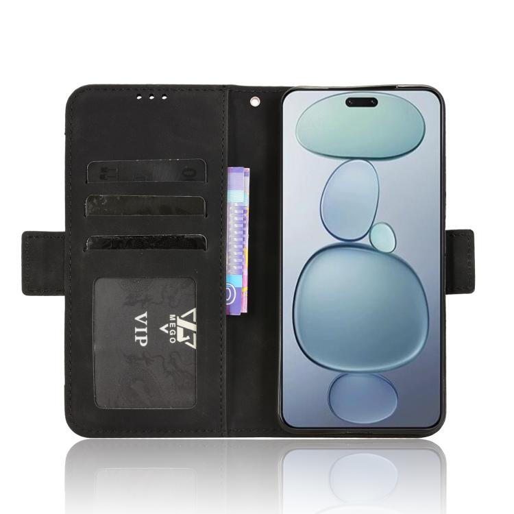 Funda de piel con textura de becerro y ranuras para tarjetas para Xiaomi Civi 5 Pro 5G (negra)