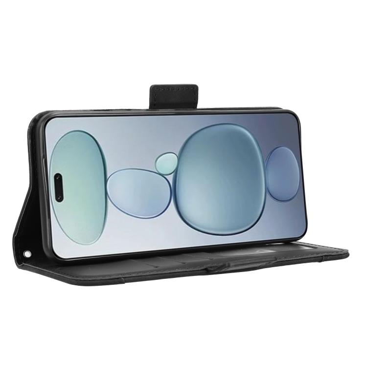 Funda de piel con textura de becerro y ranuras para tarjetas para Xiaomi Civi 5 Pro 5G (negra)
