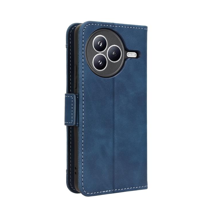 Funda de piel con textura de becerro y ranuras para tarjetas para Xiaomi Civi 5 Pro 5G (azul)