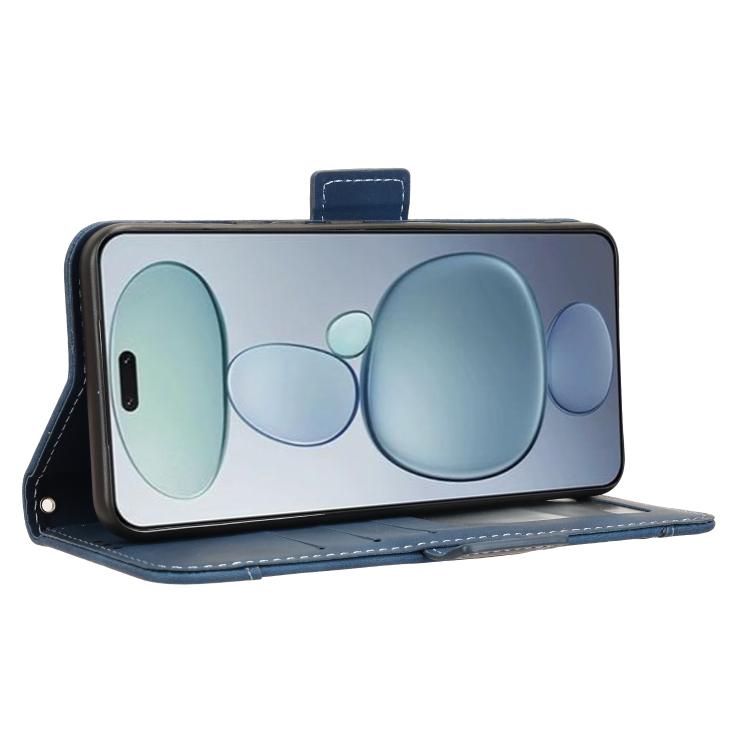 Funda de piel con textura de becerro y ranuras para tarjetas para Xiaomi Civi 5 Pro 5G (azul)