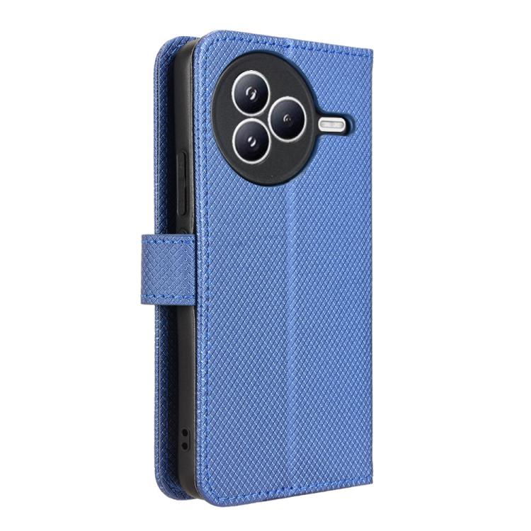 Funda de cuero con textura de diamante para Xiaomi Civi 5 Pro 5G (azul)