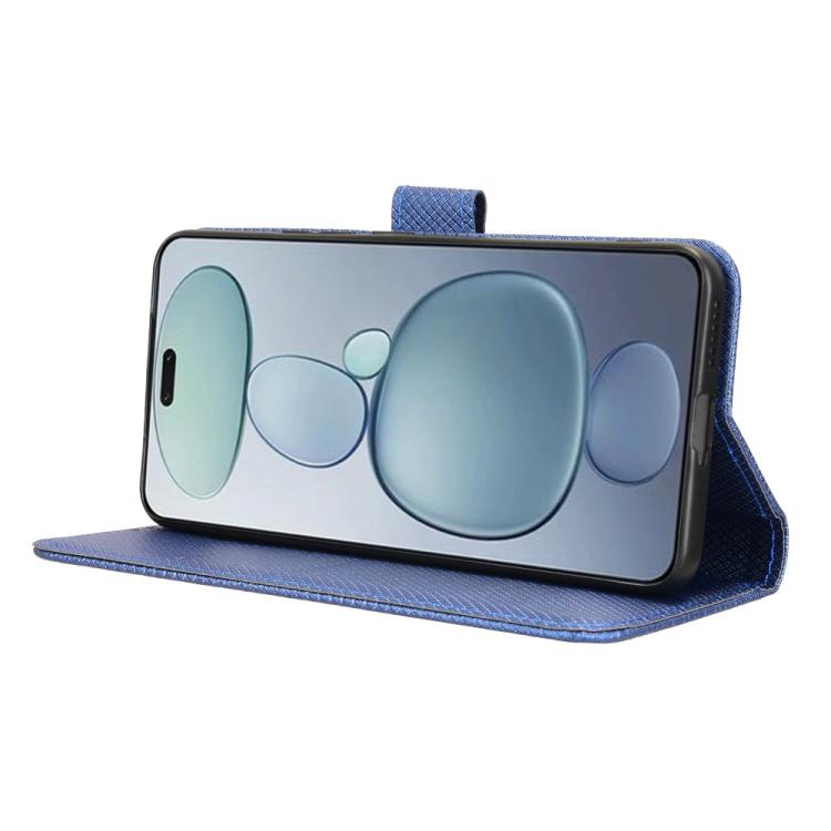 Funda de cuero con textura de diamante para Xiaomi Civi 5 Pro 5G (azul)