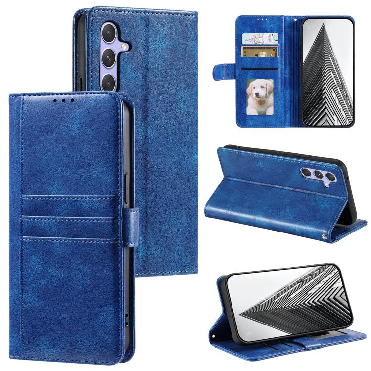 Funda de cuero con tapa para Samsung Galaxy S25 FE 5G (azul)