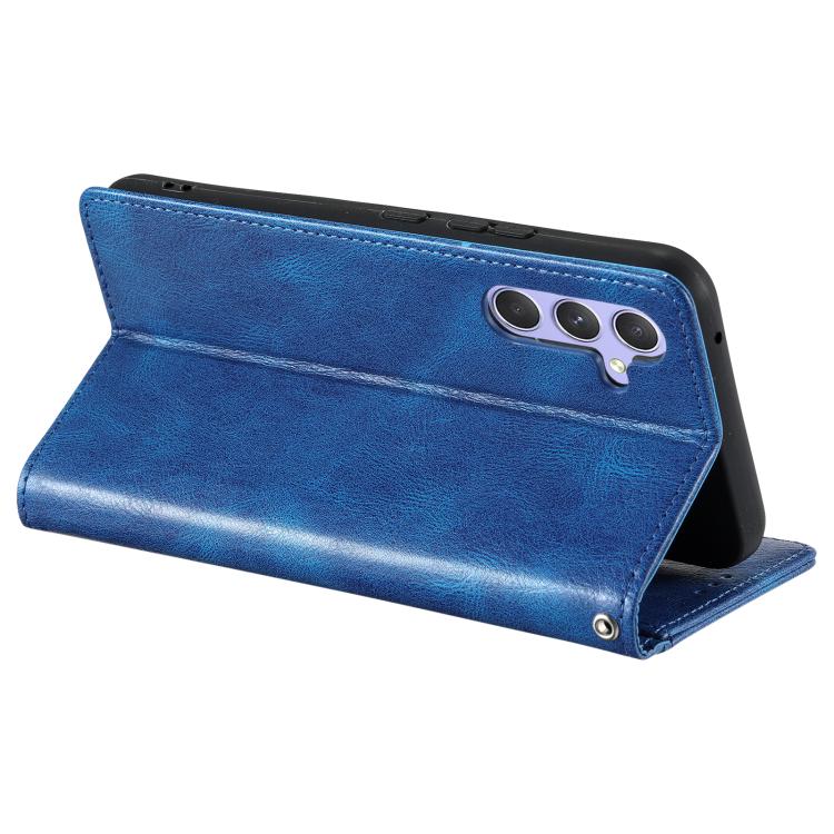 Funda de cuero con tapa para Samsung Galaxy S25 FE 5G (azul)