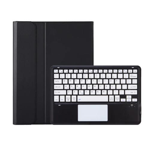Funda de Cuero con Teclado Bluetooth Desmontable y Panel Táctil para Huawei Matepad Air 12 (2024) (Negro y Blanco)