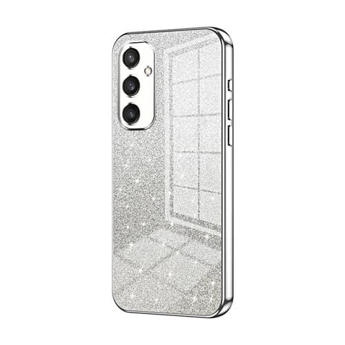 Estuche para Teléfono Samsung Galaxy S25 5G Acabado Galvanizado en Polvo Purpurina Degradada (Plateado)