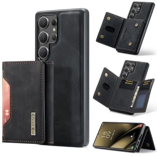 Estuche para Samsung Galaxy S25 Ultra 5G Dg.Ming M2 Series Múltiples Tarjetas 3 Pliegues Estuche Magnético (Negro)