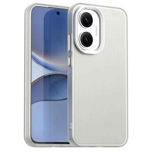 Funda híbrida de TPU a prueba de golpes para Xiaomi Poco F7 Candy PC (blanca)