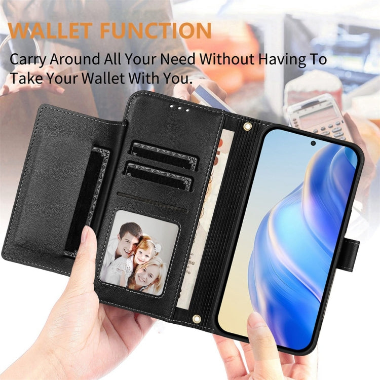 Funda Cuero Tipo Billetera Sony Xperia 5 Iv con Cremallera y Ranuras para Tarjetas (Negra)