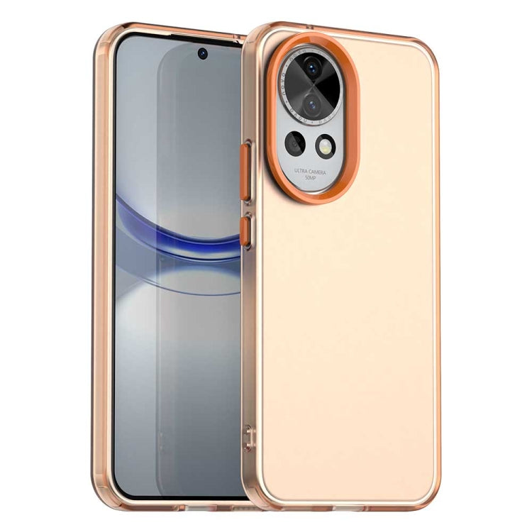 Funda híbrida TPU Huawei Nova 12 Candy PC a prueba de golpes (Naranja)