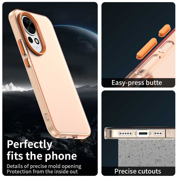 Funda híbrida TPU Huawei Nova 12 Candy PC a prueba de golpes (Naranja)