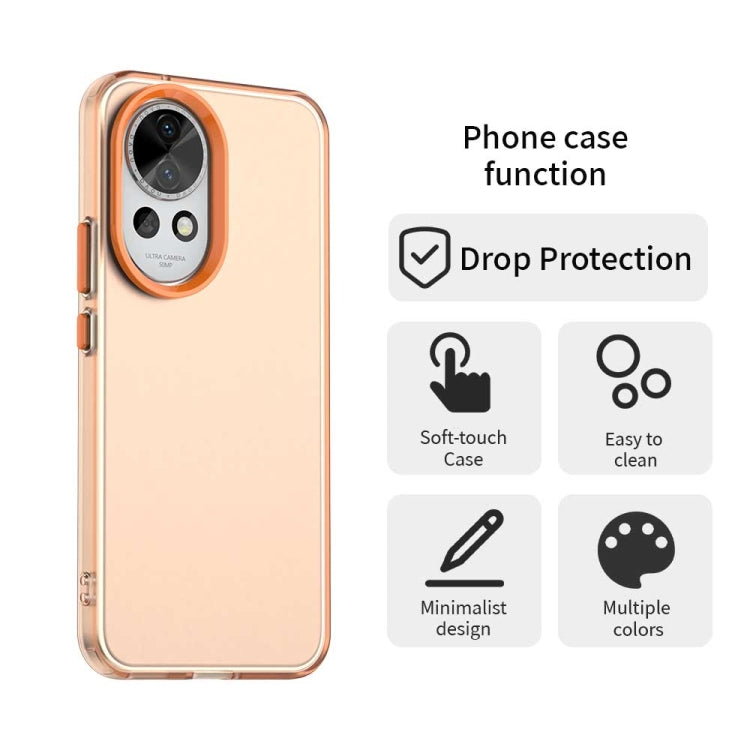 Funda híbrida TPU Huawei Nova 12 Candy PC a prueba de golpes (Naranja)