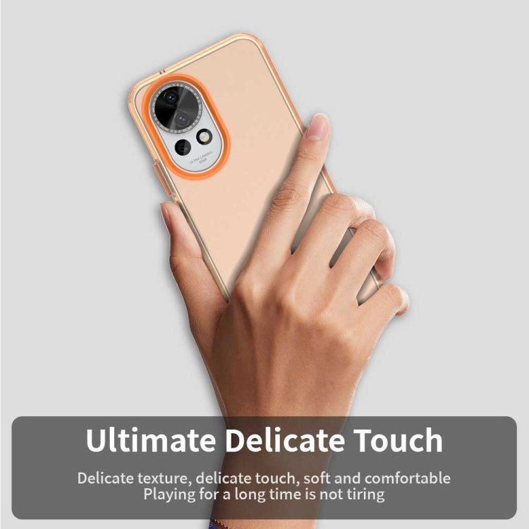 Funda híbrida TPU Huawei Nova 12 Candy PC a prueba de golpes (Naranja)