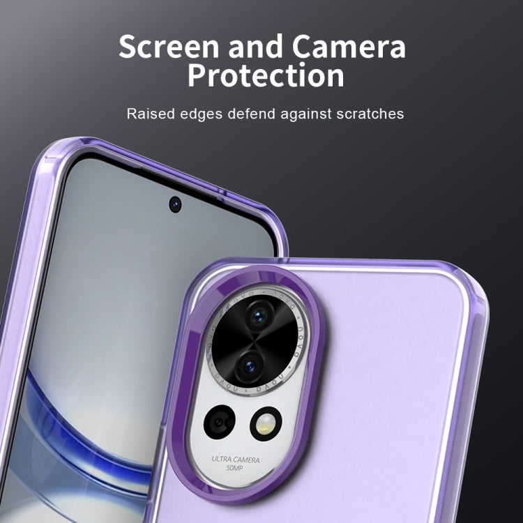 Funda híbrida TPU a prueba de golpes para Huawei Nova 13 Candy PC (Morado)