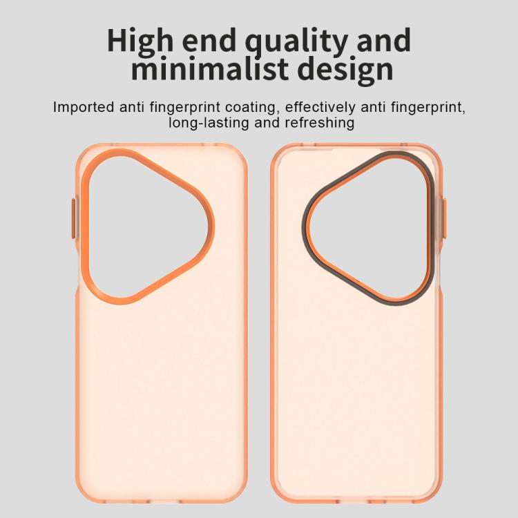 Funda híbrida de TPU a prueba de golpes para Huawei Pura 80 Pro Candy PC (naranja)