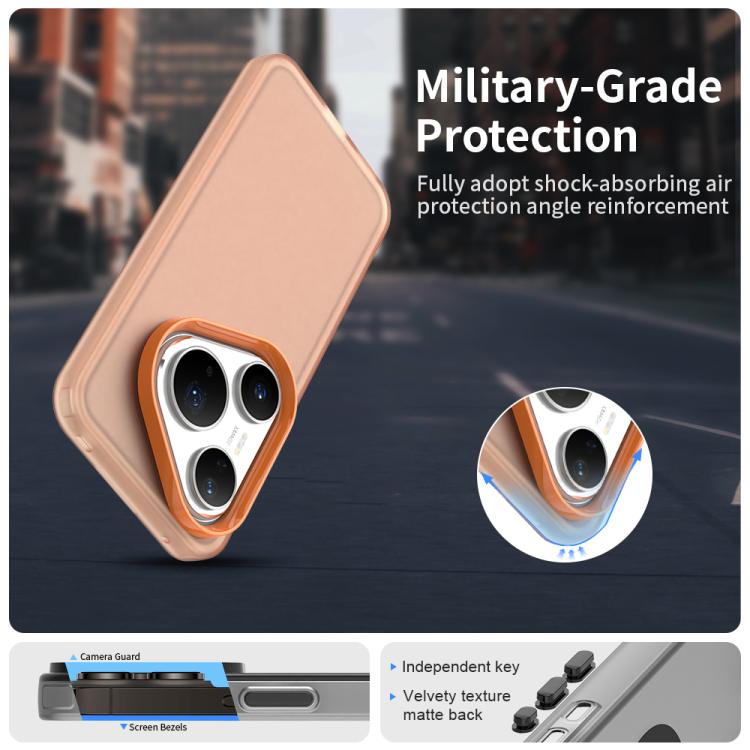 Funda híbrida de TPU a prueba de golpes para Huawei Pura 80 Pro Candy PC (naranja)