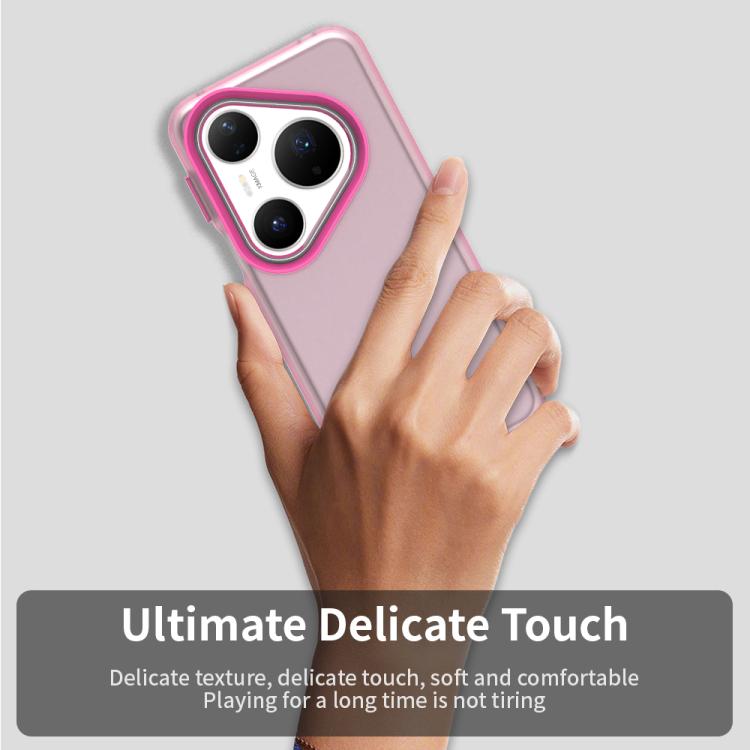 Funda híbrida de TPU a prueba de golpes para Huawei Pura 80 Pro Candy PC (roja)